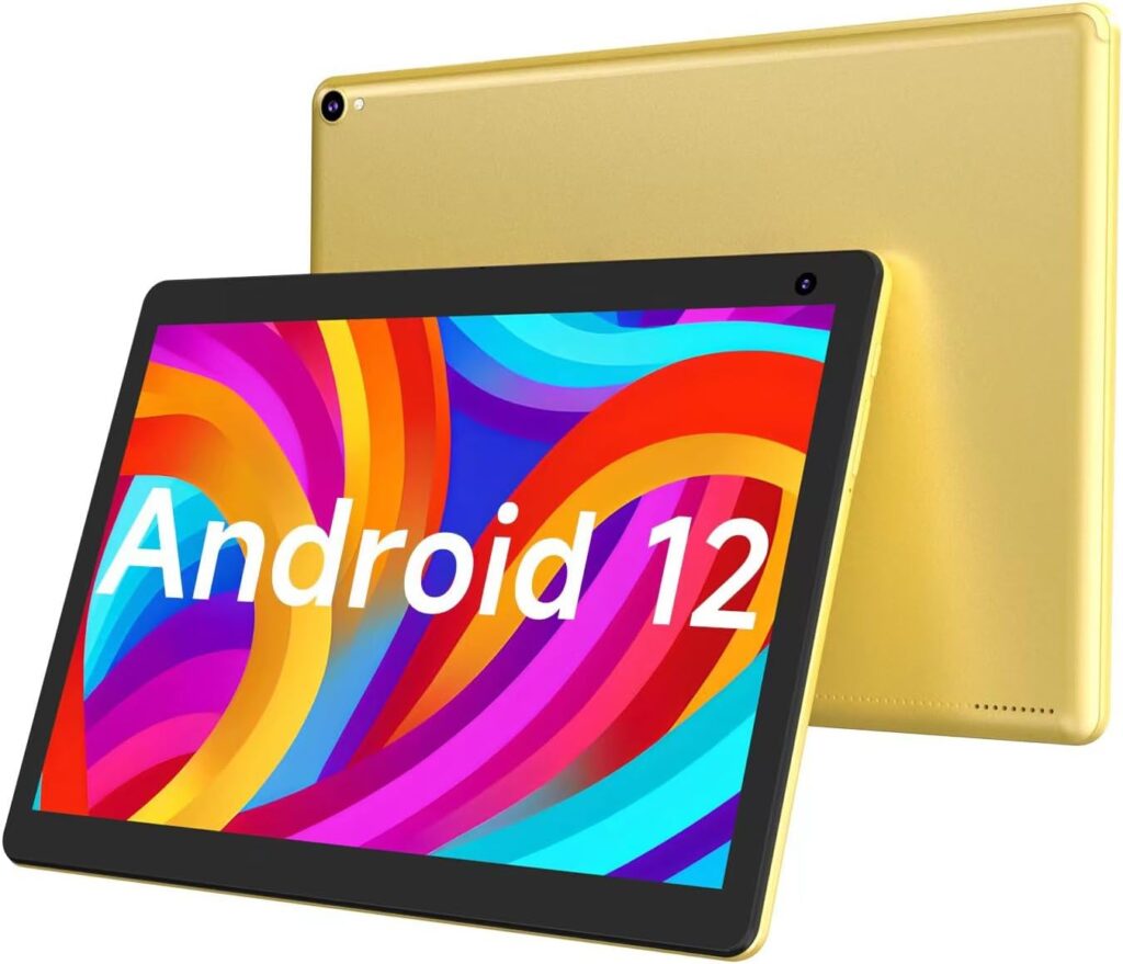 COOPERS Tablet 10 inch, Android 12 Tablet, 32GB ROM 512GB Expand Computer Tablets, Quad Core Processor 6000mAh Battery, 1280x800 IPS Touch Screen, 2+8MP Dual HD Camera, Bluetooth WiFi Tablet PC