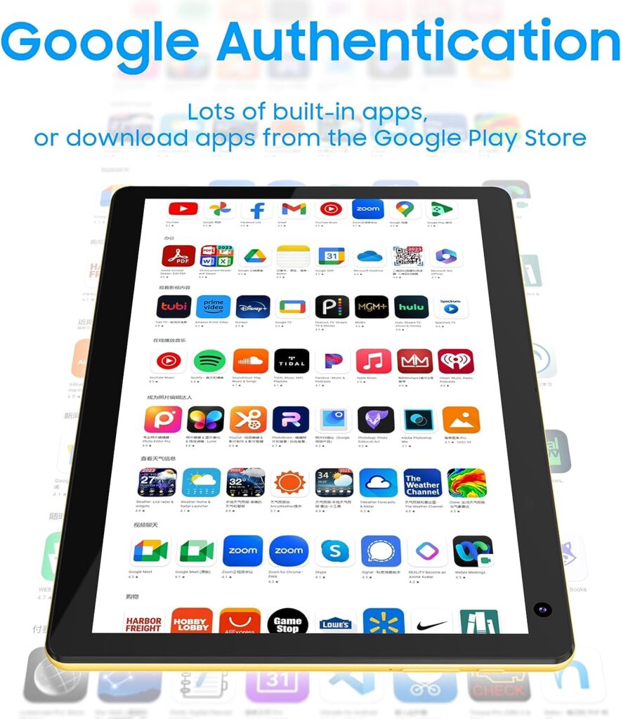 COOPERS Tablet 10 inch, Android 12 Tablet, 32GB ROM 512GB Expand Computer Tablets, Quad Core Processor 6000mAh Battery, 1280x800 IPS Touch Screen, 2+8MP Dual HD Camera, Bluetooth WiFi Tablet PC