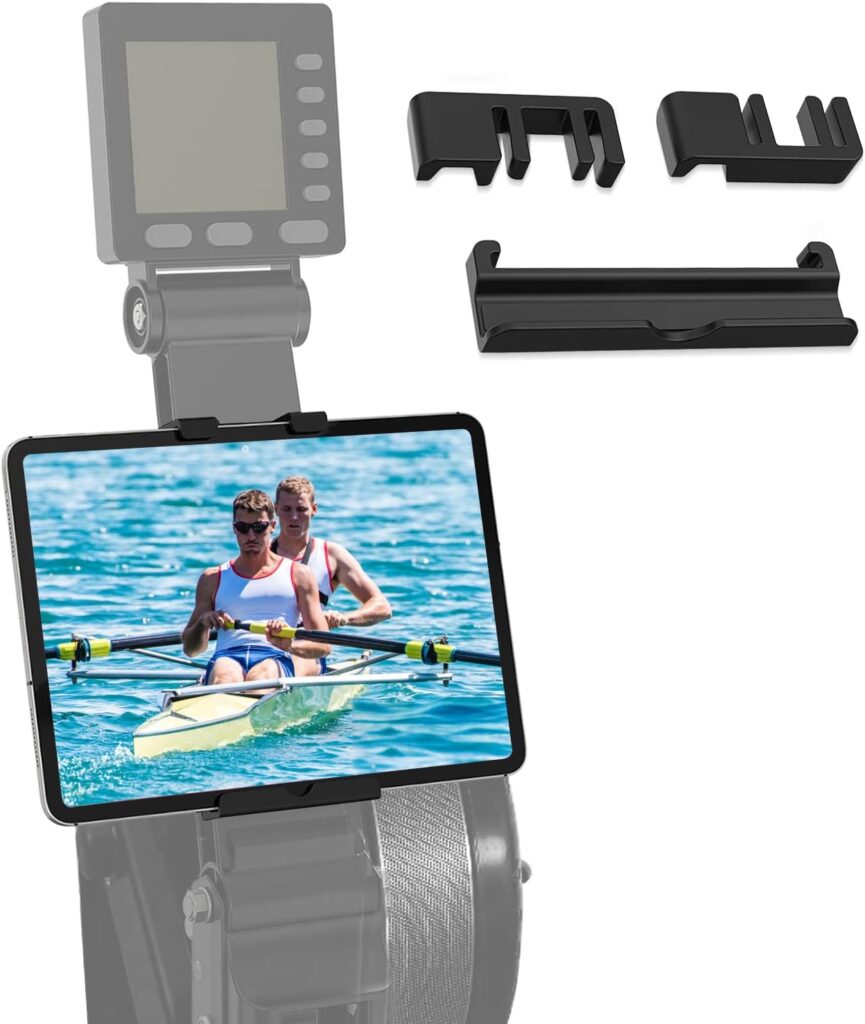 Phone and Tablet Holder for Concept 2 Rowing Machine, Adjustable Tablet Mount Made for C2 Model CD Rower ONLY, Compatible with Tablets  Phones  iPad Up to 11” Screen Size