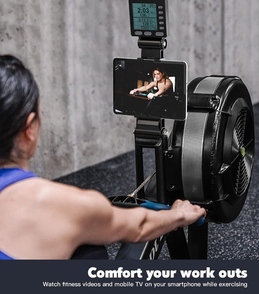 Phone and Tablet Holder for Concept 2 Rowing Machine, Adjustable Tablet Mount Made for C2 Model CD Rower ONLY, Compatible with Tablets  Phones  iPad Up to 11” Screen Size