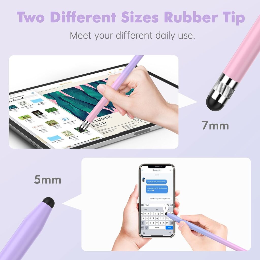 Stylus Pens for Touch Screens - StylusHome 5 Pack Stylus Pens, 2-in-1 High Sensitivity Capacitive Stylus with 10 Extra Tips for iPad iPhone Tablets Samsung Galaxy All Universal Touchscreen Devices