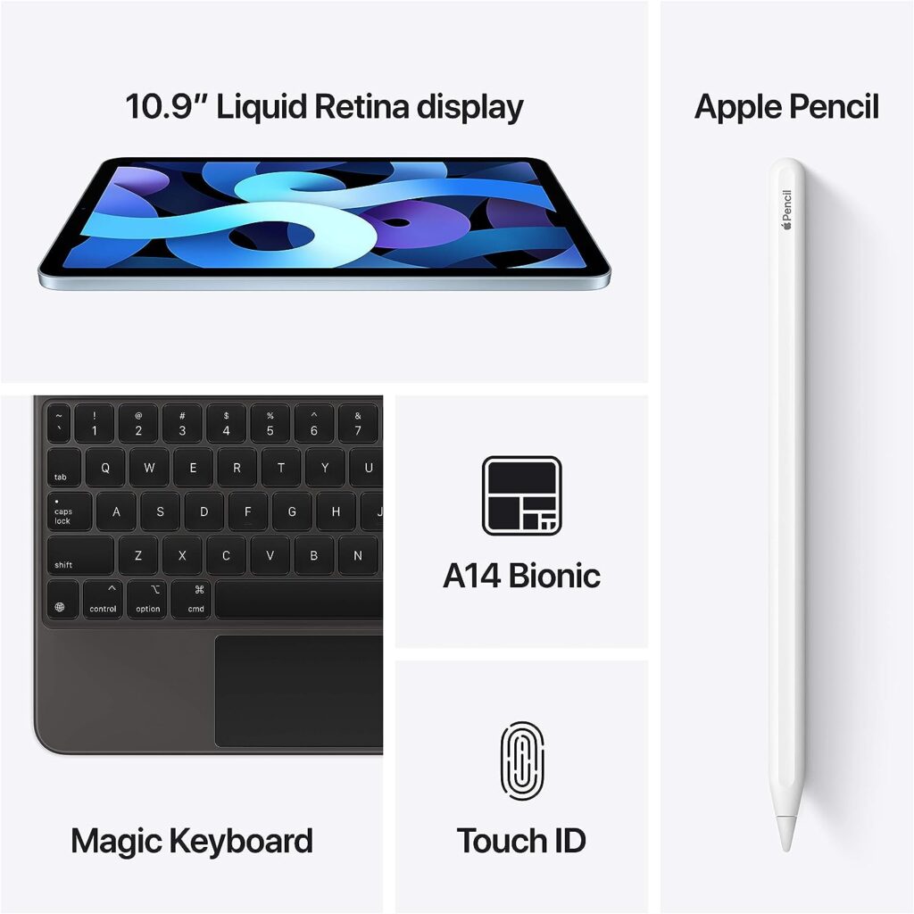Apple iPad Air (10.9-inch, Wi-Fi, 64GB) - Space Gray (Latest Model, 4th Generation) (Renewed)