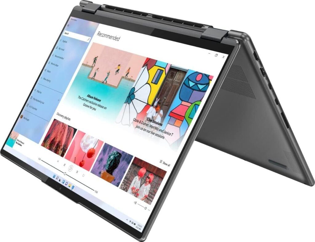 Lenovo 2022 Newest Yoga 7i 16 2.5K Touch 2-in-1 Laptop Intel Evo Platform Core i5-1240P, 8GB Memory, 1TB SSD, Backlit Keyboard, Fingerprint, Windows 11, Storm Grey, W/GaLiMu