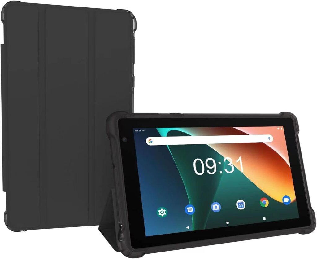 NOVOJOY 7 Inch Tablet, Tablet with Case, Android 11 Tablet PC, 32GB Storage 2GB RAM Tablets Quad-Core Processor Android 11 Tablet PC Dual Camera, WiFi, BT Computer Tablet.(with Tablet Cover)
