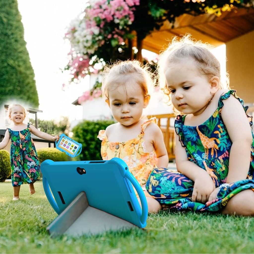 YOBANSE Kids Tablet, 7 inch Tablet for Kids 3GB RAM 32GB ROM Android 11.0 Toddler Tablet with Bluetooth, WiFi, GMS, Parental Control, Dual Camera, Shockproof Case, Educational, Games(Blue)