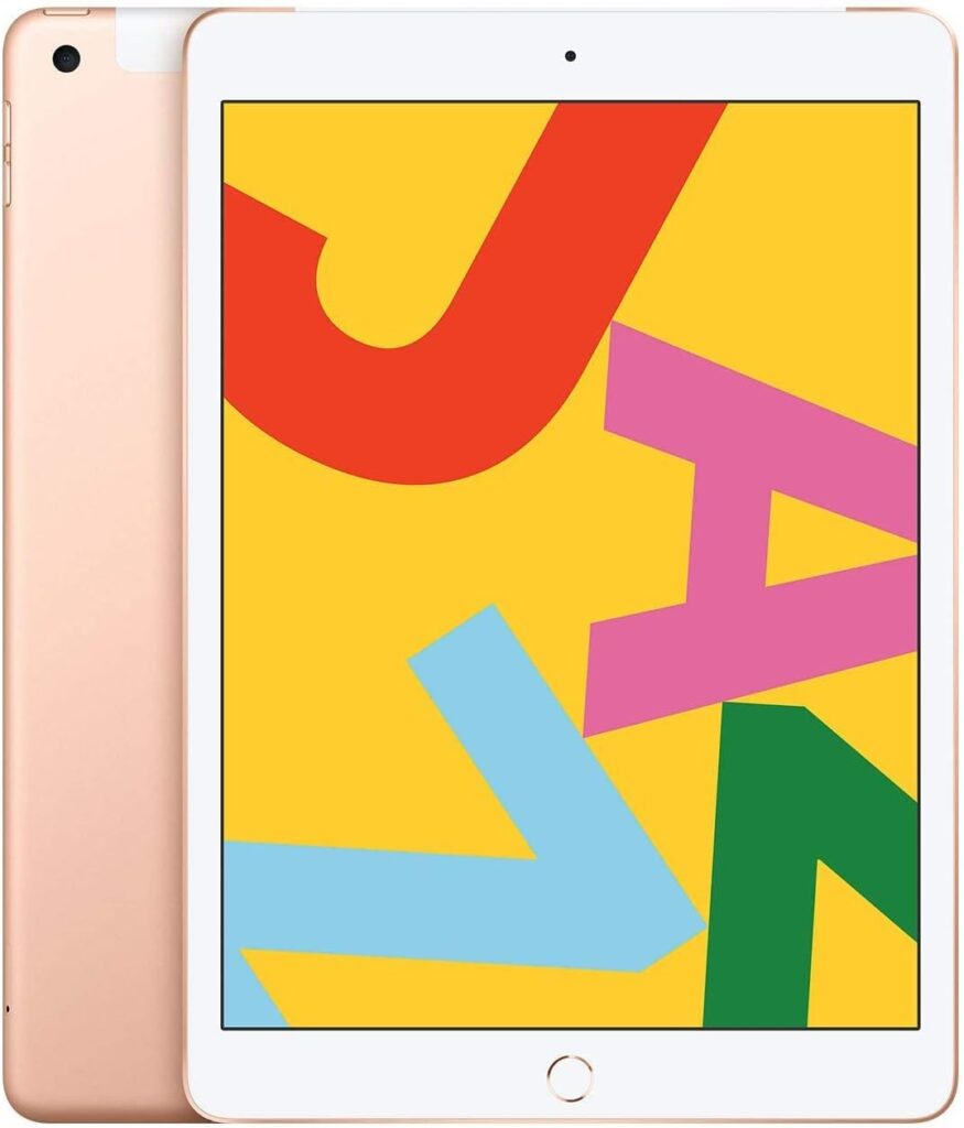 2019 Apple iPad (10.2-inch, Wi-Fi + Cellular, 32GB) - Gold (Renewed)