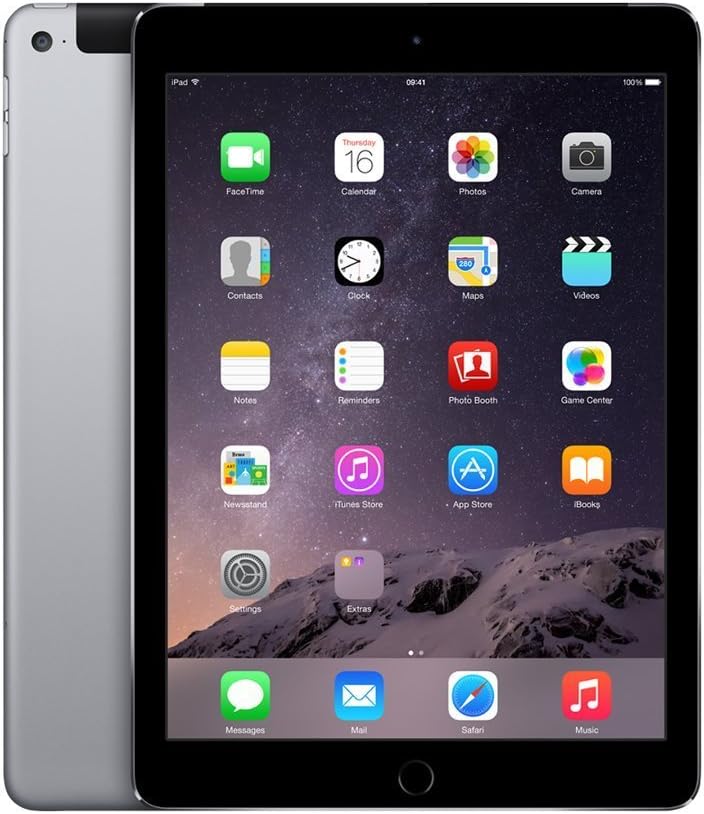 Apple iPad Air 2 16GB Cellular Space Gray (Renewed)