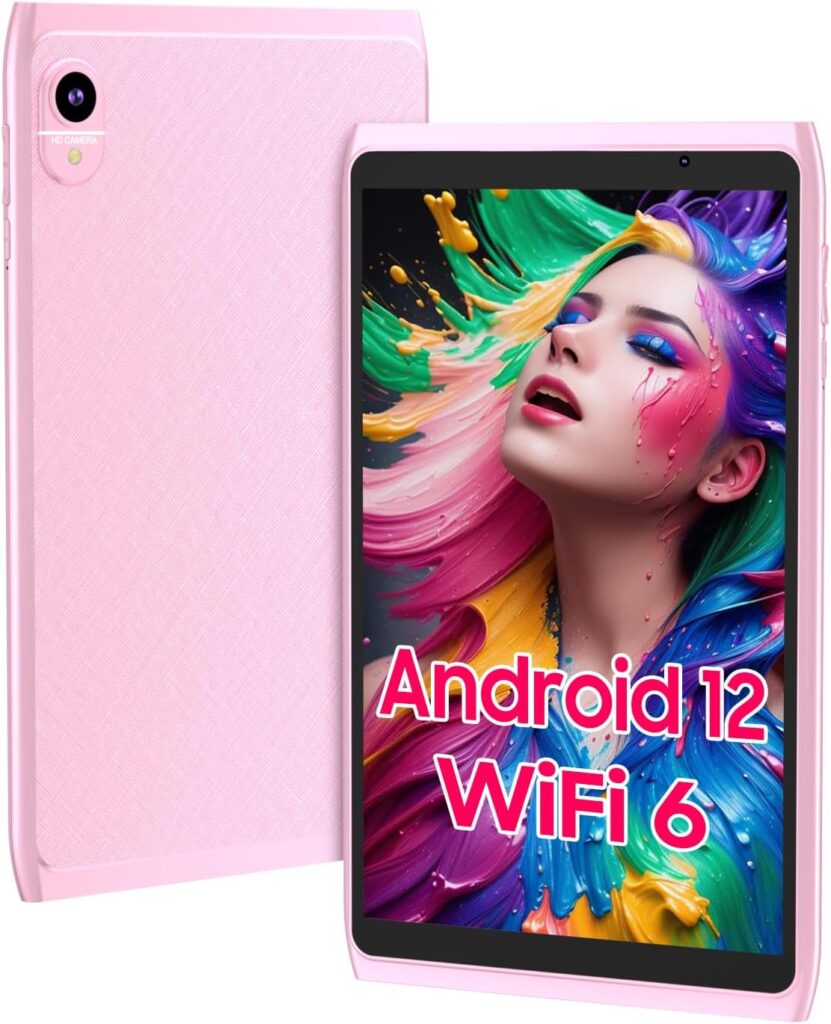 Bnegynng Tablet 8 Inch Android 12 Tablets, 2GB RAM 32GB ROM 512GB Expand, WiFi6, Quad-Core Processor, Dual Camera, IPS HD Touch Screen, Long Battery Life Tablet PC