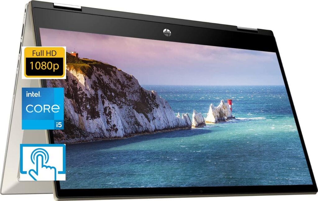 HP Pavilion x360 Laptop,14Touchscreen 2in1 Convertible Newest,Intel Core i5-1135G7(Beats i7-1065G7),16GB RAM,1TB PCle SSD,Intel Iris Xe Graphics,Webcam,Win 11 Silver w/GMAccessories,‎Natural Silver
