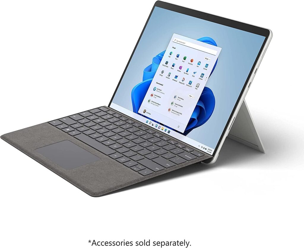 Microsoft Surface Pro 8 Tablet, Intel Evo i5-1145G7, 8GB RAM, 512GB SSD, Intel UHD Graphics, 13 Touchscreen Display, Windows 11 Pro Laptop Computer, Graphite, EBS-00005 (Renewed)