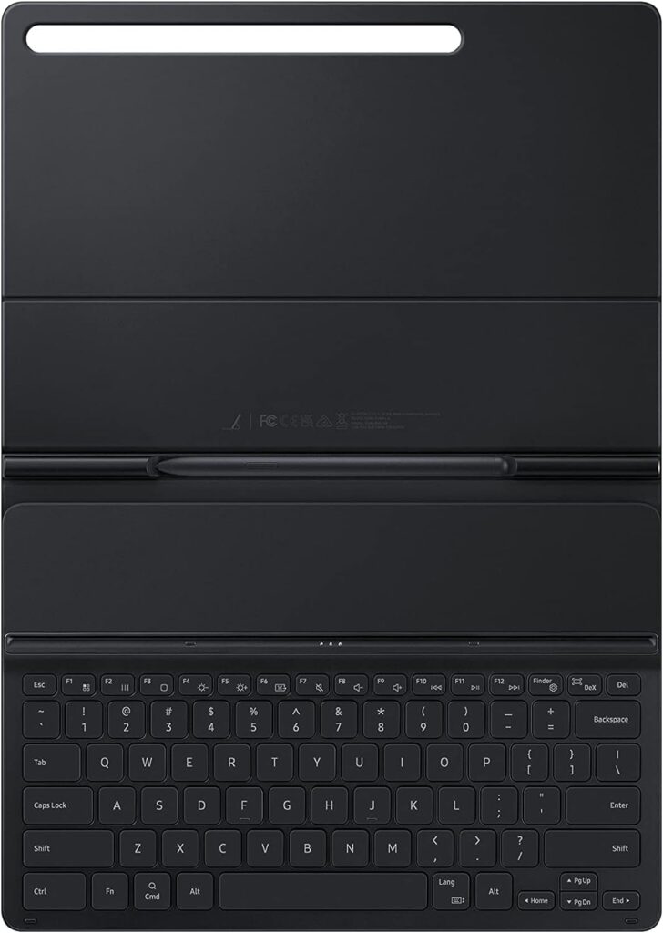 SAMSUNG Tablet Keyboard Cover, Protective Case for Galaxy Tab S8+, S7 FE, S7+ Lite w/ Large Key Sizes, S Pen Holder, Slim, Sturdy, Ultra Lightweight, US Version, Black Balck