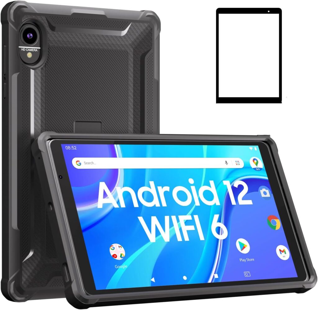 Tablet 8 inch, Android 12 Tablet Pc, 32GB ROM Support 512GB Expand, Wi-Fi 6 Tablets Computer, 1280x800 Resolution HD Touch Screen, 2+8MP Dual Camera, Google GMS Certified Tab