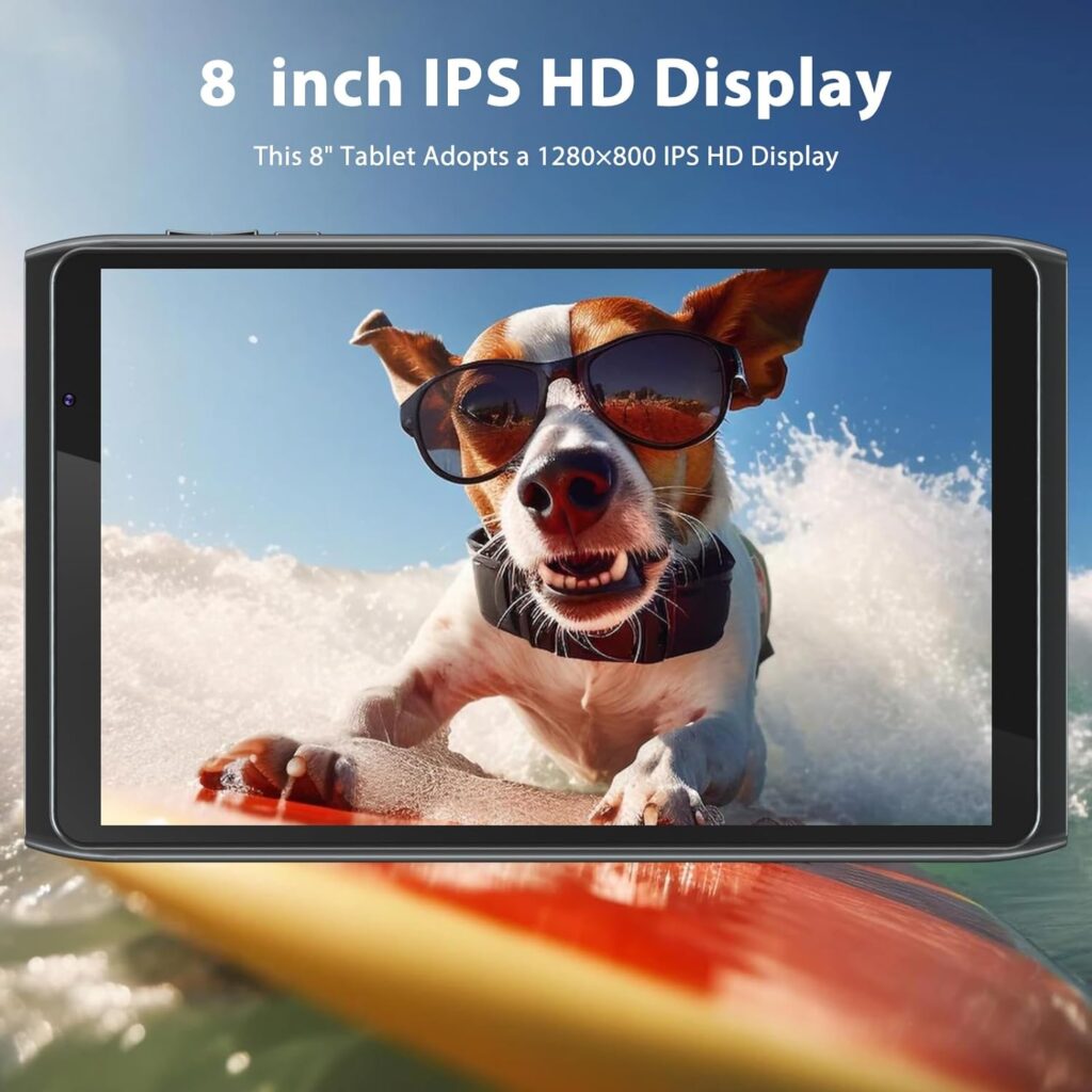 Tablet 8 inch, Android 12 Tablet Pc, 32GB ROM Support 512GB Expand, Wi-Fi 6 Tablets Computer, 1280x800 Resolution HD Touch Screen, 2+8MP Dual Camera, Google GMS Certified Tab