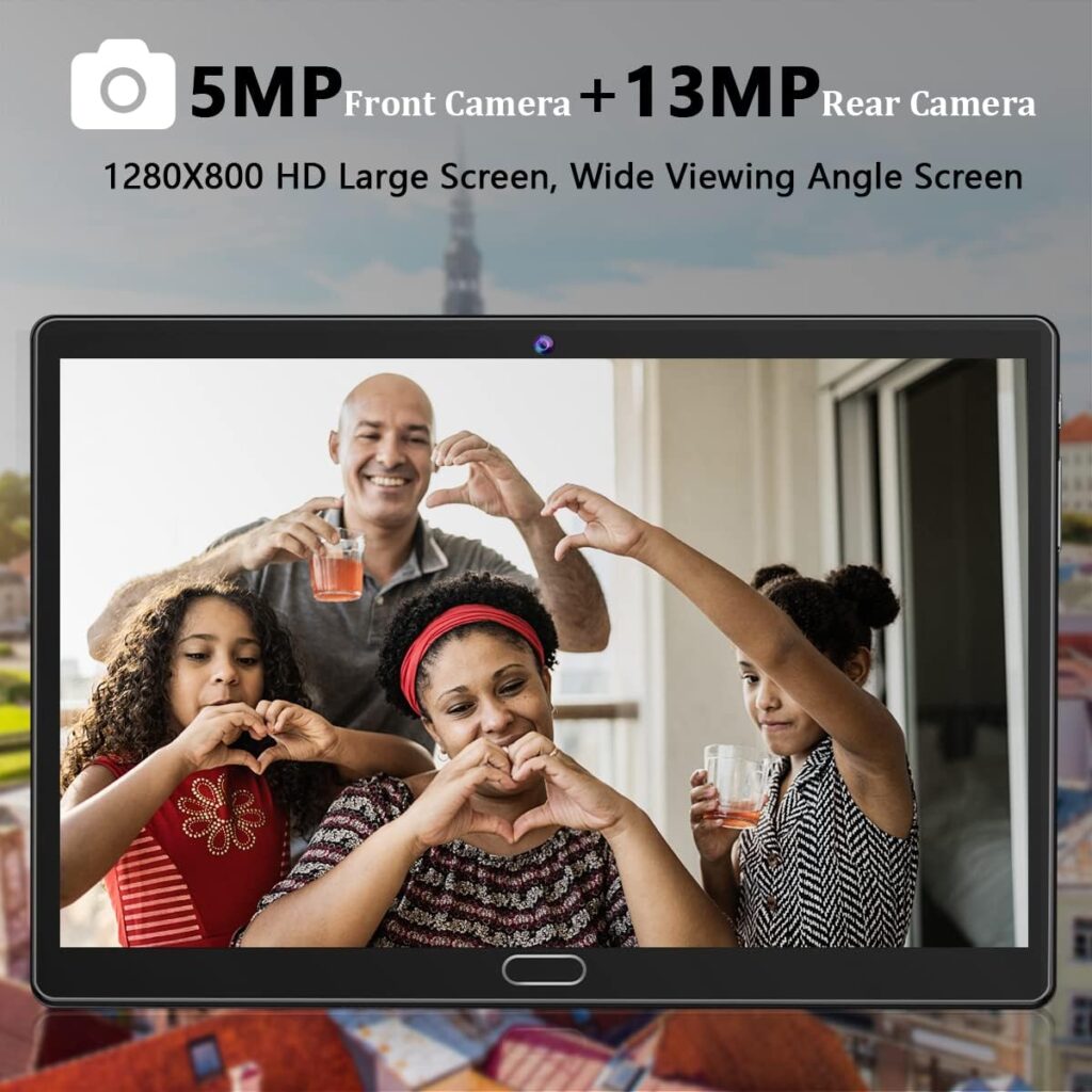 Tablet with Keyboard, Android 2 in 1 Tablets, 2023 Newest 10.1 inch Tablet HD, 4GB RAM 64GB ROM 256GB Expandable, Octa-Core Processor, WiFi, GPS, Bluetooth, Google Certified Tablet PC