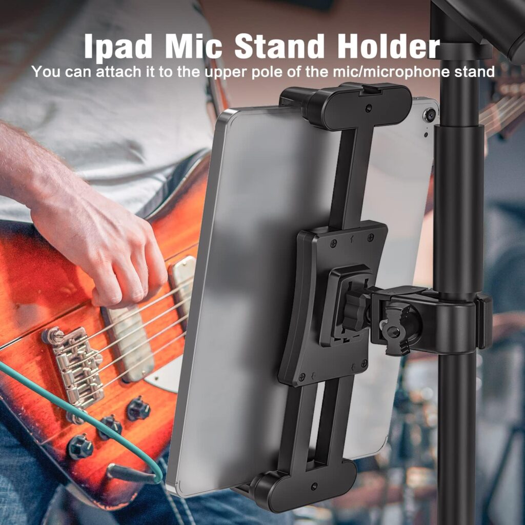 JUBOR Spin Bike Tablet Holder Mount, Compatible with iPad Phone Bike Holder Handlebar Stand for Indoor Exercise Bicycle, Stationary Bike, Treadmill, Fits for iPad Pro, Samsung, Galaxy Tabs