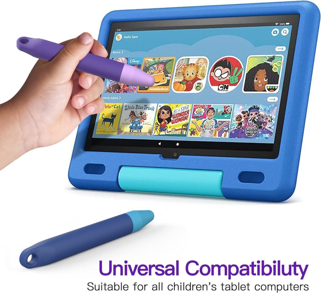 Kid-Friendly Stylus Pens for Touch Screens,Tablet Stylus Pen 2 Pack of Purple Blue Universal Touch Screen Capacitive Stylus Compatible with Kindle ipad iPhone