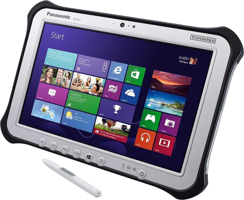 Panasonic Toughpad FZ-G1 MK1, Intel i5-3437U 1.9GHz, 10.1 WUXGA Multi TouchDigitizer, 128GB SSD, 4GB, Wifi, Bluetooth, Windows 10 Pro (Renewed)