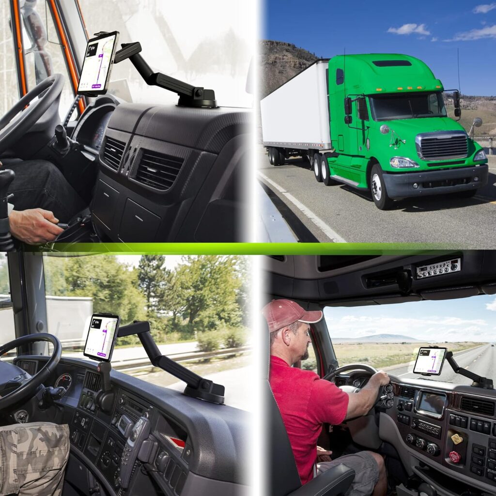 Truckules Tablet Mount for Truck - Heavy Duty, Tablet  iPad Mount Truck Dashboard Windshield 16 inch Long Arm, Super Suction Cup  Stable, Compatible with Tablet  iPad, Semi Truck 16 inch