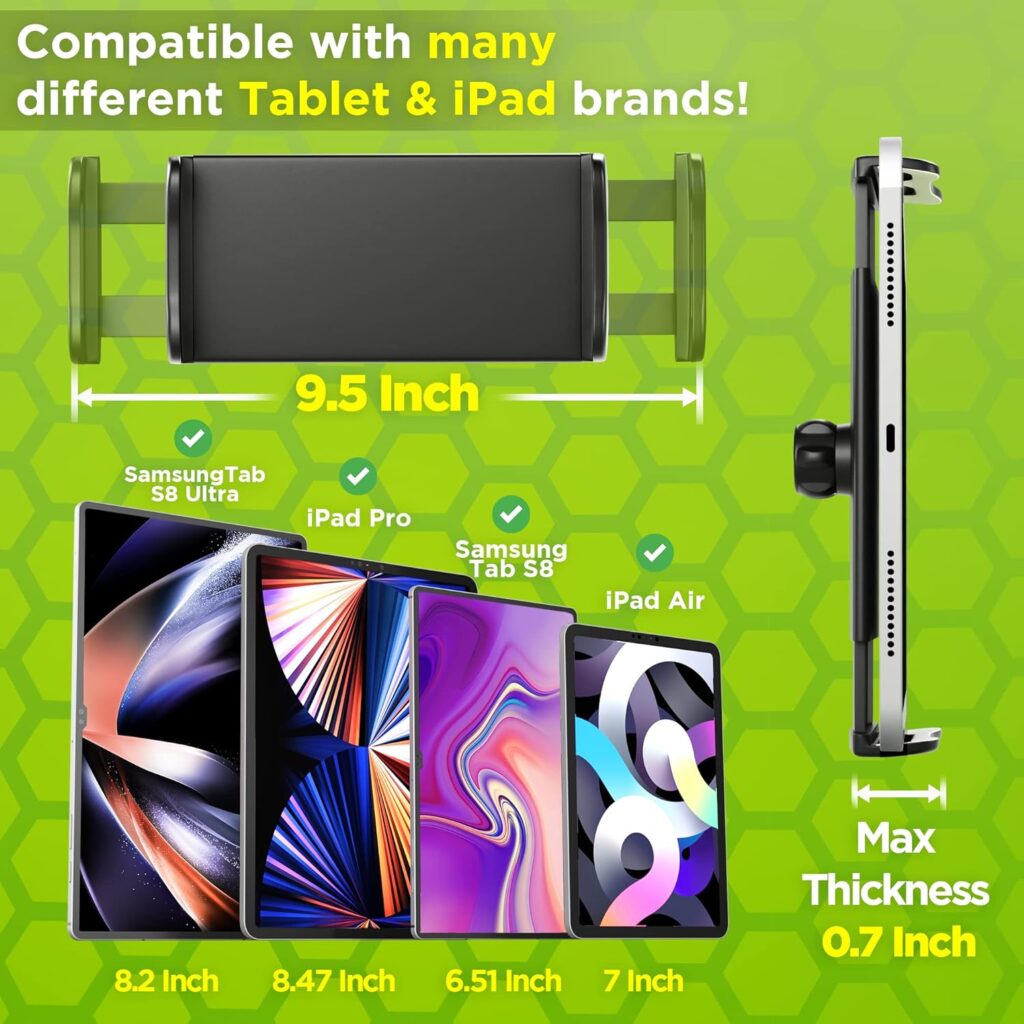 Truckules Tablet Mount for Truck - Heavy Duty, Tablet  iPad Mount Truck Dashboard Windshield 16 inch Long Arm, Super Suction Cup  Stable, Compatible with Tablet  iPad, Semi Truck 16 inch