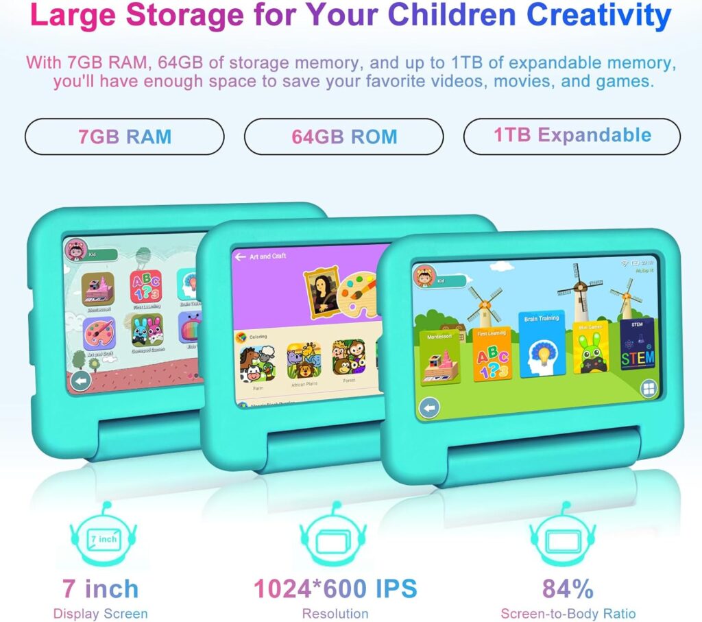 SEBBE Tablet 10 Inch Android 13 Tablet PC 12GB RAM + 128GB ROM TF 1TB Octa-Core 2.0 GHz, Google GMS | Bluetooth 5.0 | 5G WiFi | 6000mAh | 1280 * 800 | 5MP+8MP, Tablet with Keyboard and Mouse Blue