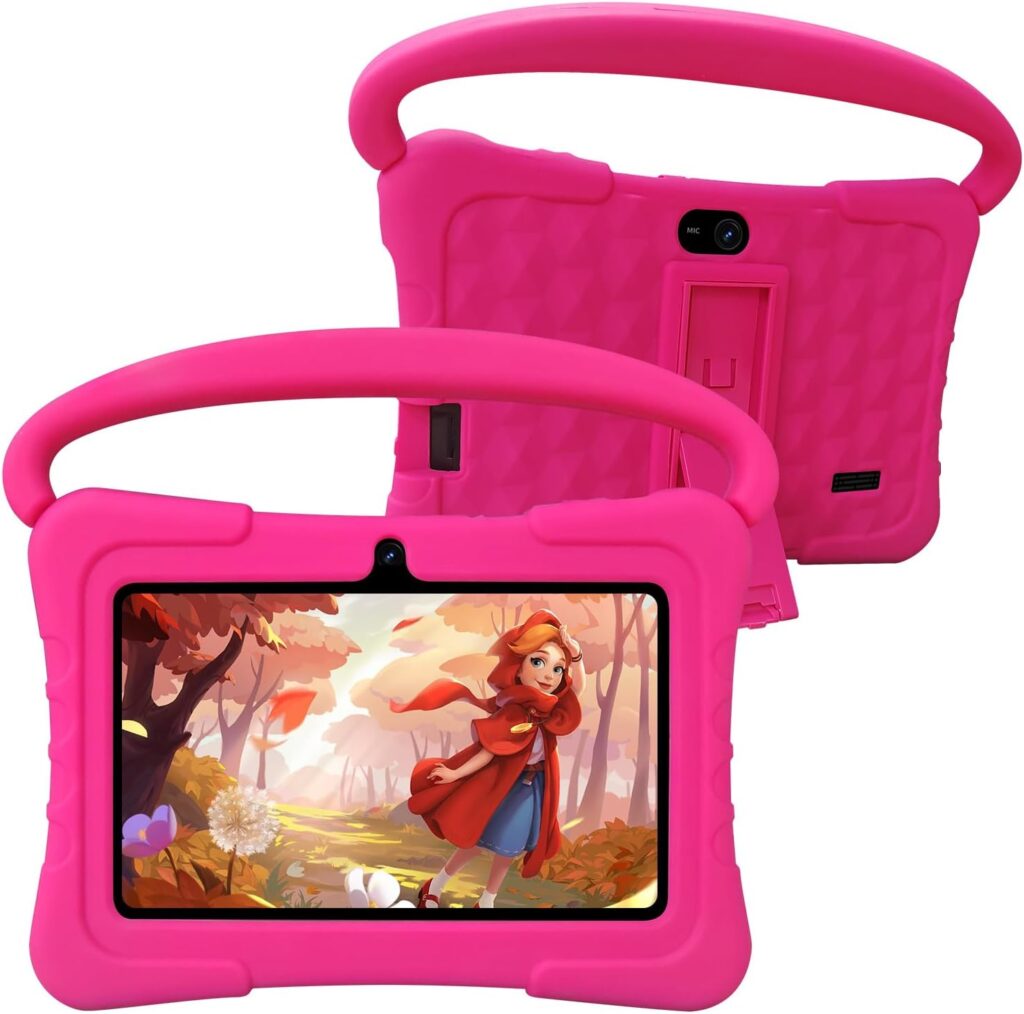 7 Inch Tablet for Kids,Toddler Tablet Android 11 4GB(2+2Expand) RAM 32GB Storage,Computer Tablet PC with Age Filters,Parental Controls,Google Playstore YouTube Netflix for Boys Girls Pink