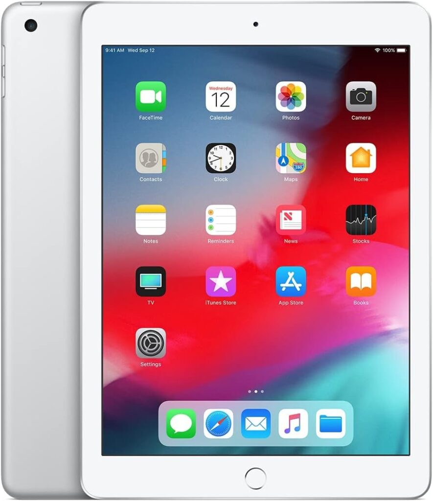 Apple iPad 9.7in 6th Generation WiFi + Cellular (32GB, Silver) (Renewed)