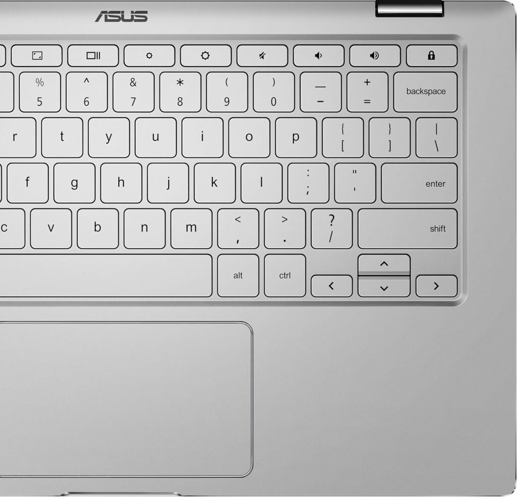 ASUS C424MA-AS48F Chromebook C424, 14.0 180 Degree FHD NanoEdge Display, Intel Dual Core Celeron Processor, 4GB LPDDR4 RAM, 128GB Storage, Silver Color, C424MA-AS48F