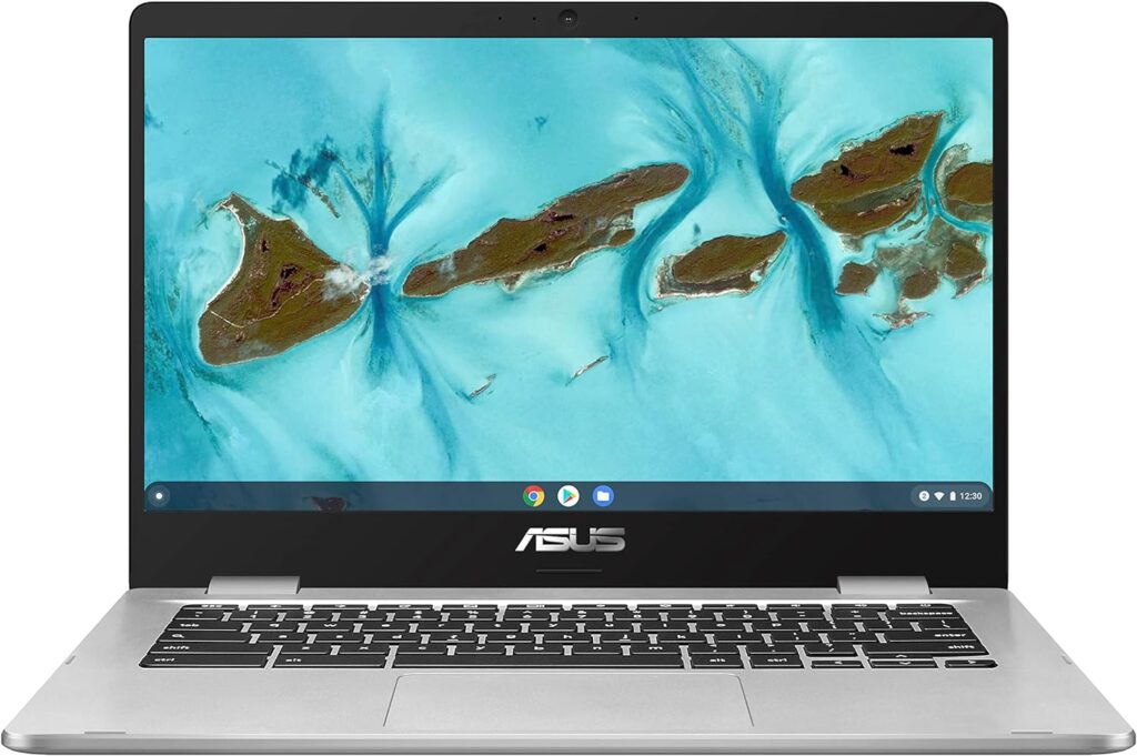 ASUS C424MA-AS48F Chromebook C424, 14.0 180 Degree FHD NanoEdge Display, Intel Dual Core Celeron Processor, 4GB LPDDR4 RAM, 128GB Storage, Silver Color, C424MA-AS48F