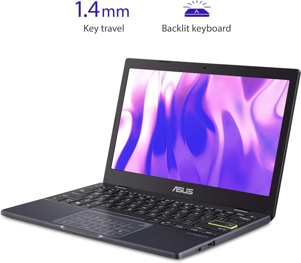 ASUS Vivobook Go 12 L210 11.6” ultra-thin laptop, 2022 version, Intel Celeron N4020, 4GB RAM, 64GB eMMC, Win 11 Home in S mode with One Year of Office 365 Personal, L210MA-DS02