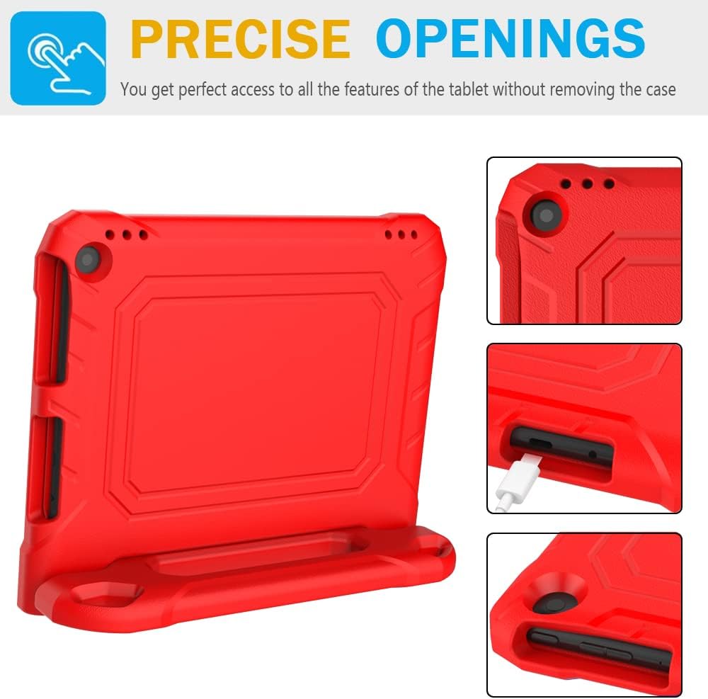 Fire HD 10  Fire HD 10 Plus Tablet Case for Kids (13th/11th Generation, 2023/2021 Release), DJRPPQ Lightweight Shockproof Case Built-in Screen Protector with Handle Stand, Not fit iPad Samsung- Blue