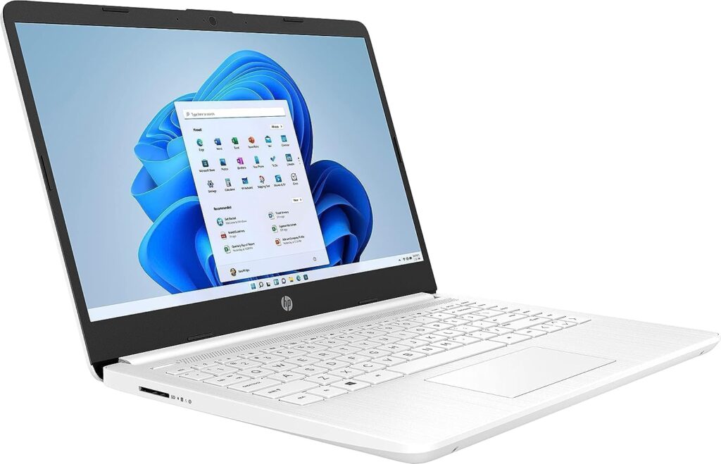 HP Newest 14 Ultral Light Laptop for Students and Business, Intel Quad-Core N4120, 8GB RAM, 192GB Storage(64GB eMMC+128GB Ghost Manta SD), 1 Year Office 365, Webcam, HDMI, WiFi, USB-AC, Win 11 S