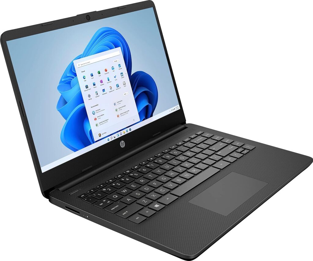 HP Newest 14 Ultral Light Laptop for Students and Business, Intel Quad-Core N4120, 8GB RAM, 192GB Storage(64GB eMMC+128GB Ghost Manta SD), 1 Year Office 365, Webcam, HDMI, WiFi, USB-AC, Win 11 S