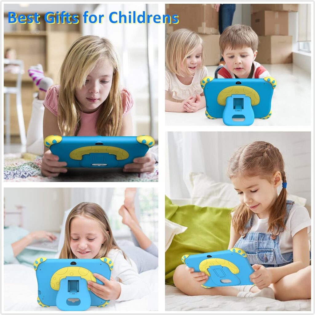 Kids Tablet 7 inch Tablet for Kids Wifi Kids Tablets 32G Android 10 Dual Camera Educational Games Parental Control, Toddler Tablet with Kids Software Pre-Installed Kid-Proof YouTube Netflix (Pink)