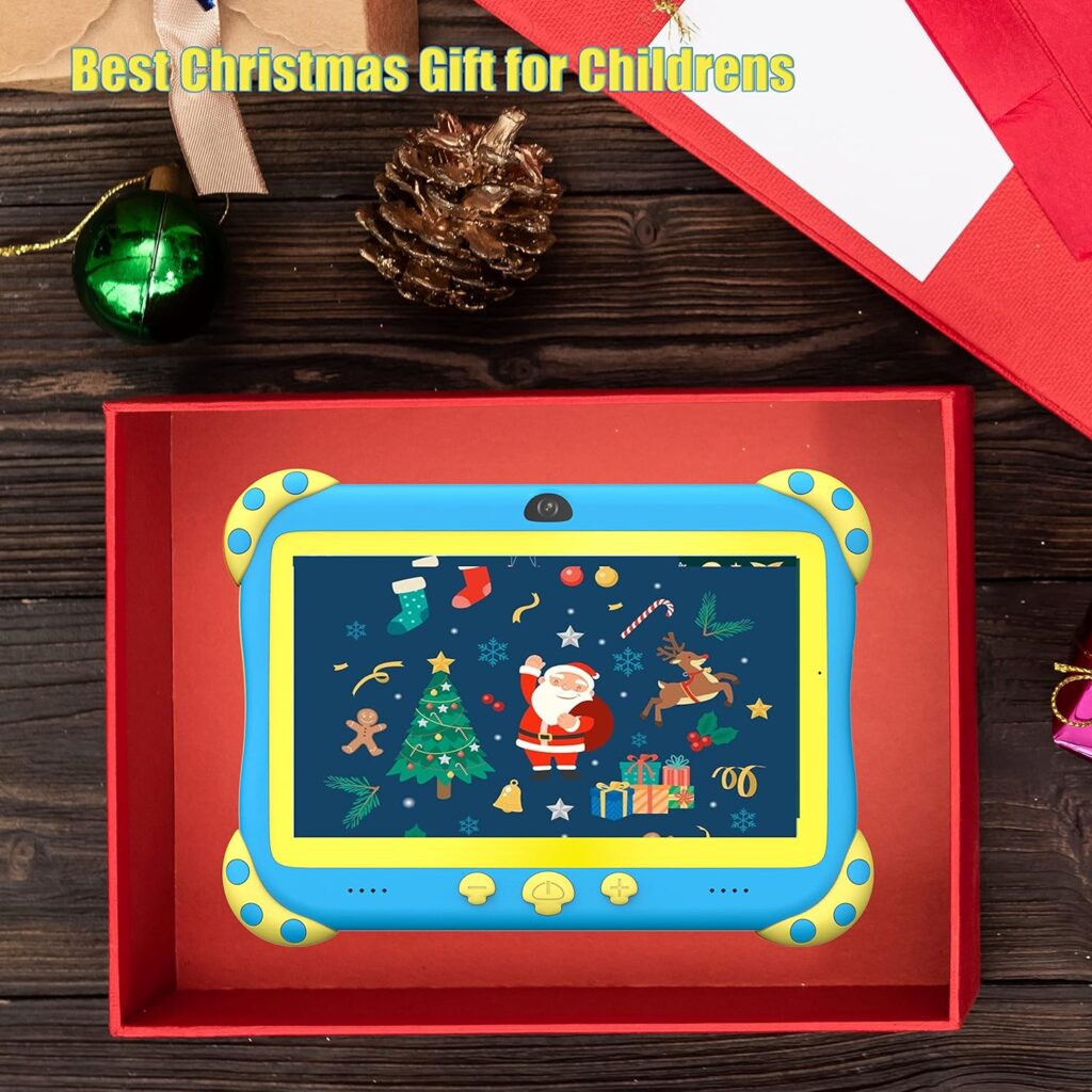 Kids Tablet 7 inch Tablet for Kids Wifi Kids Tablets 32G Android 10 Dual Camera Educational Games Parental Control, Toddler Tablet with Kids Software Pre-Installed Kid-Proof YouTube Netflix (Pink)
