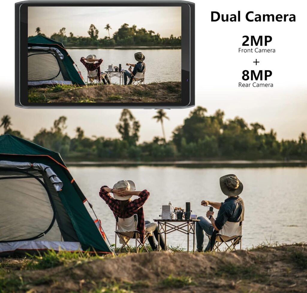 Tablet Android 12 Tablets 8 inch, WiFi 6 Tablet Computer 2GB RAM 32GB ROM, 1280x800 IPS Touch Screen, 2+8MP Dual Camera, 4300mAh Battery, Google GMS Certified Tablet PC, Black