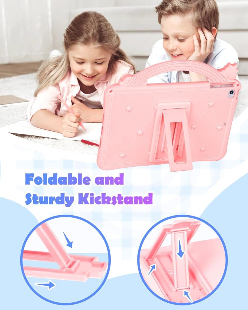 Wazzasoft for iPad Mini 6th Generation Case, for iPad Mini 6 Case 8.3 Inch for Girls Cute Girly Cartoon Kawaii Pretty 3D Design Cover with Stand  Strap Unique Women Teens Funda for Apple Mini 6 2021