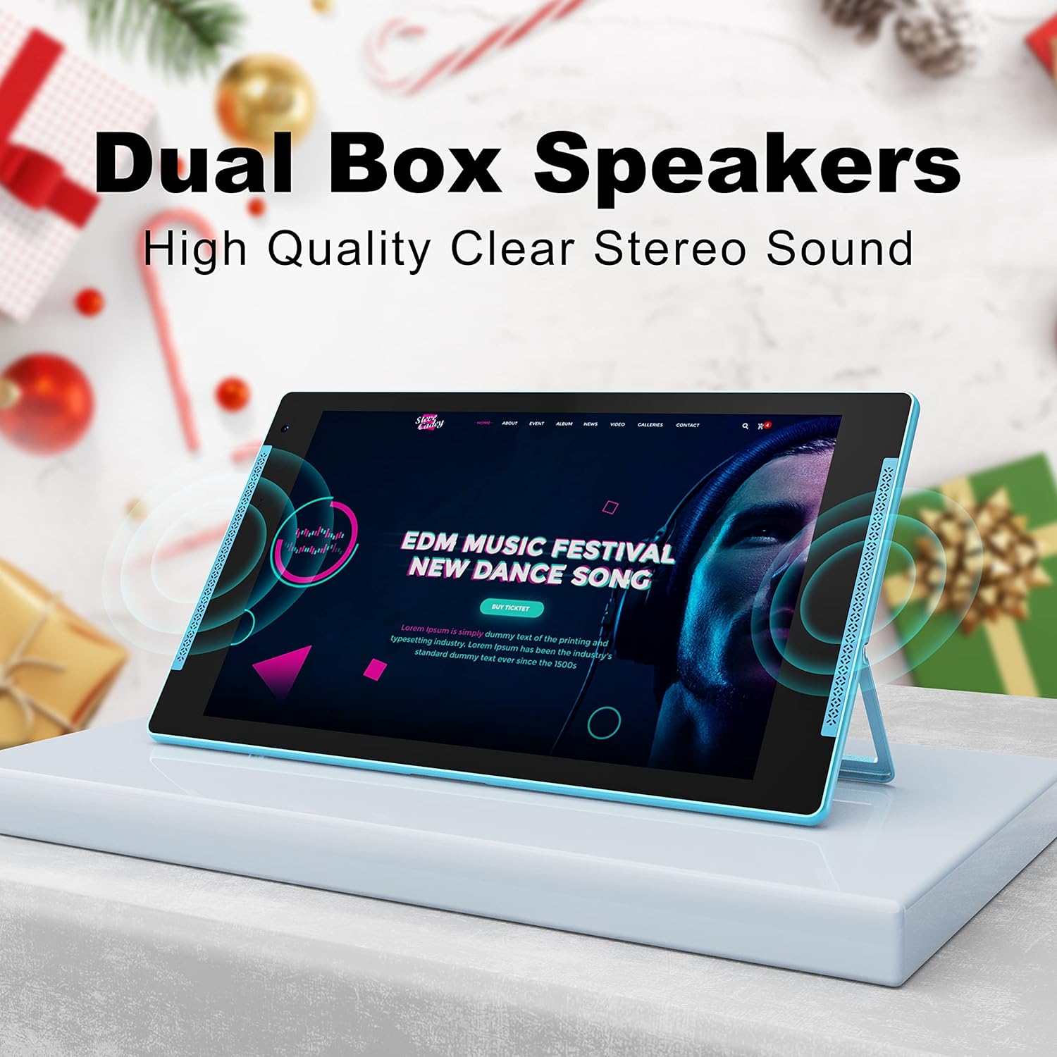 TJD Android 12 Tablet 10.1 Inch Tablets with Stand, 8GB RAM 128GB ROM 512GB Expandable, Google GMS Tablet, 6000mAh Fast Charge, 8MP Dual Camera, 2.4G/5G WiFi6, IPS HD Touch Screen (Purple)
