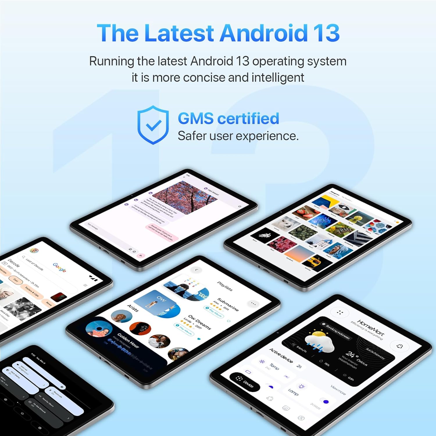 UMIDIGI G1 Tab Android 13 Tablet 2024, 8（4+4） GB+64GB 1TB Expand, Wi-Fi 6 Model, 10.1 inch Tablet with Quad-Core Processor up to 2.0 GHz, 6000mAh, Dual Camera, BT, 1280 * 800 FHD IPS Touch Screen