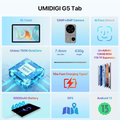 UMIDIGI G5 Tab Unlocked Android 13 Tablet Review