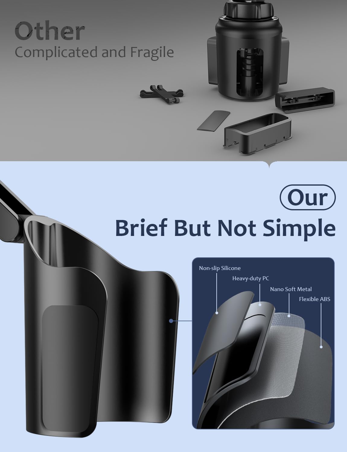 Cup Holder Tablet Mount for iPad: Car Cup Holder Tablet Stand with Adjustable Arm for Truck Compatible with iPad Pro Air Mini | Galaxy Tab | Kindle Fire HD or Other 4.7-12.9 Devices