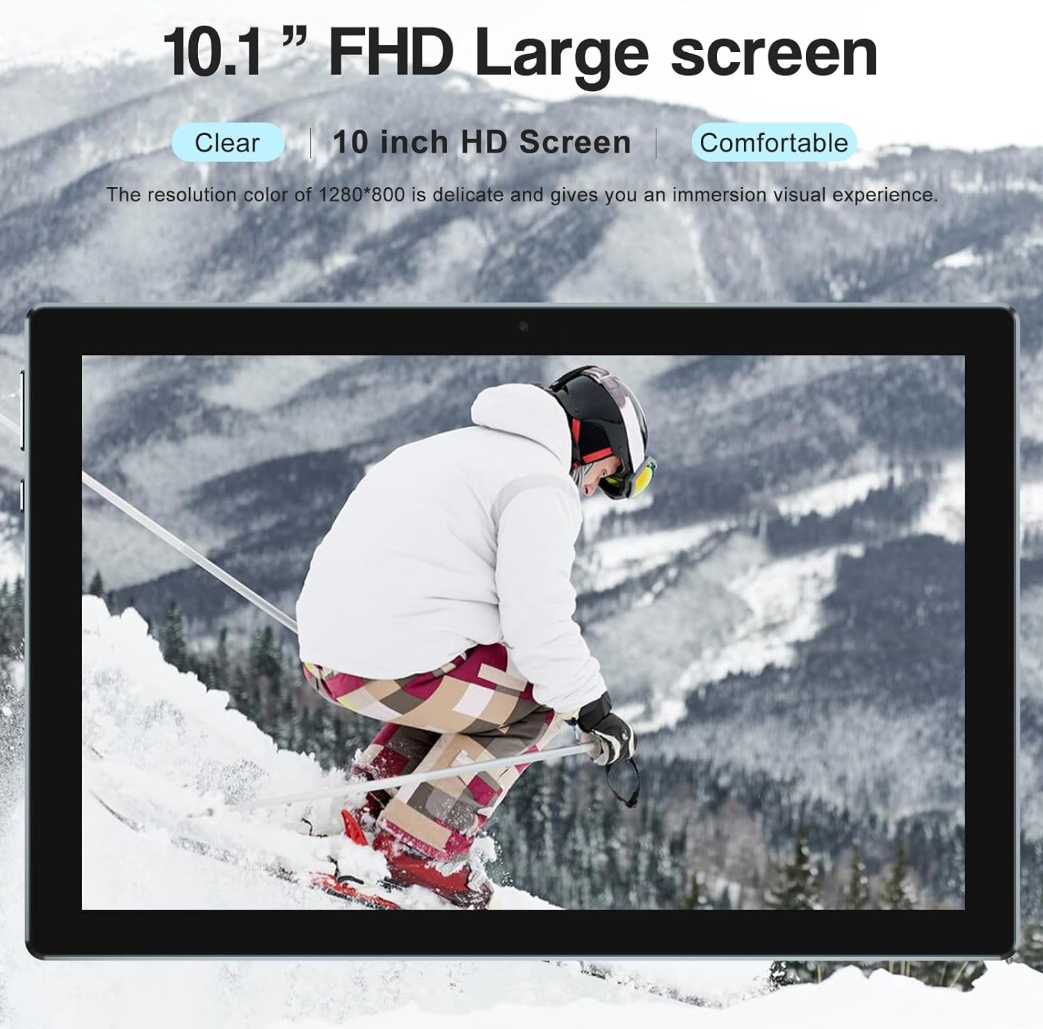 2 in 1 Tablet 10 inch, Android 13 Tablet with Keyboard, 8GB RAM 128GB ROM, 2.4G/5G WiFi, Computer Tablet with Case, Mouse, Stylus, Powerful CPU, 6000mah Battery Tableta PC