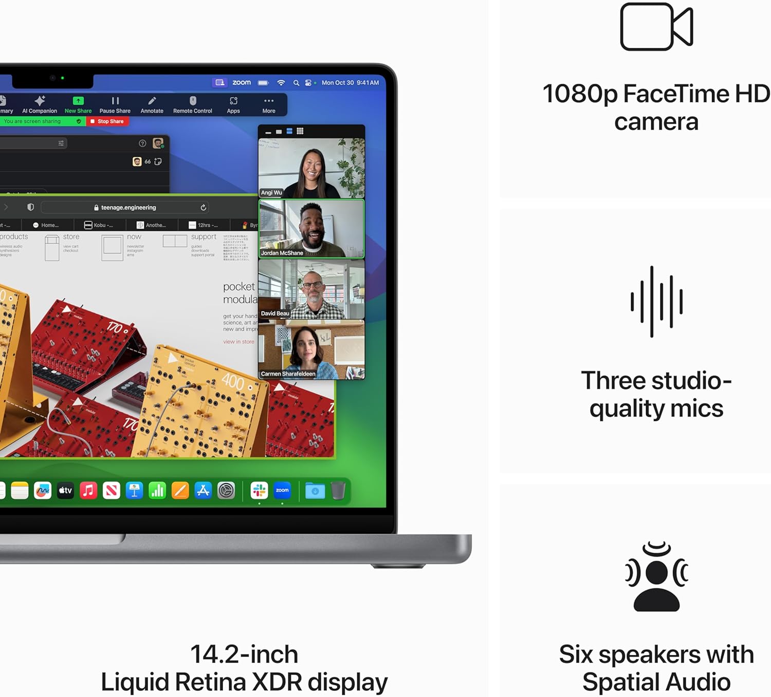 Apple 2023 MacBook Pro Laptop M3 chip with 8‑core CPU, 10‑core GPU: 14.2-inch Liquid Retina XDR Display, 8GB Unified Memory, 512GB SSD Storage. Works with iPhone/iPad; Space Gray