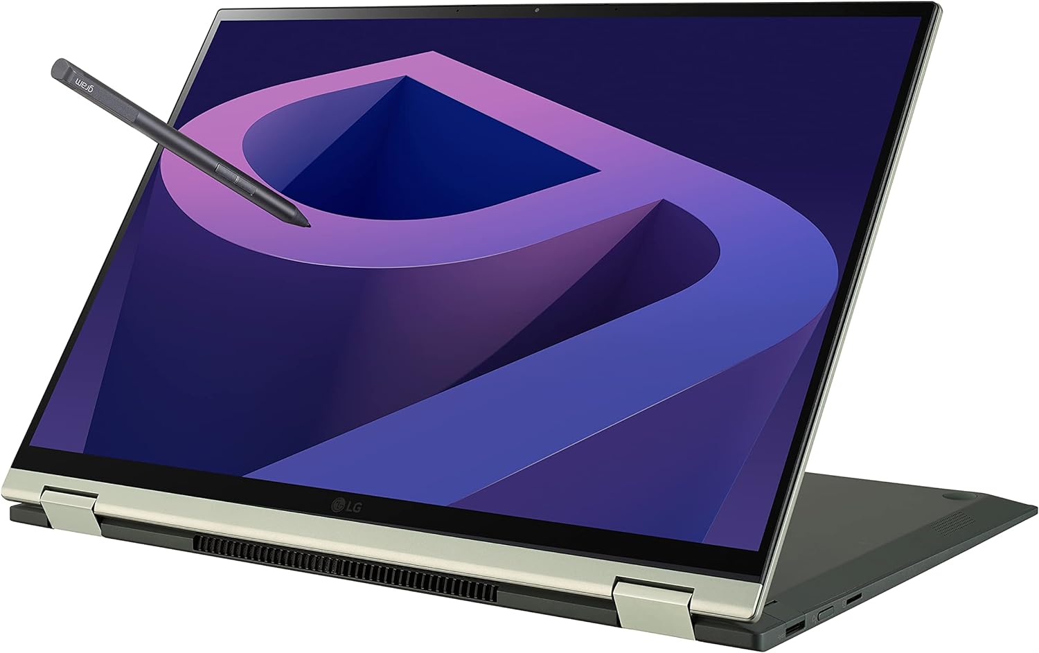 LG Gram (2022) 16T90Q 2-in-1 Tablet Laptop, 16 (2560 x 1600) IPS Display, Intel Evo 12th Gen i7 1260P Processor, 32GB LPDDR5, 2TB NVMe SSD, FHD Webcam, WiFi 6E, Thunderbolt 4, Windows 11, Green