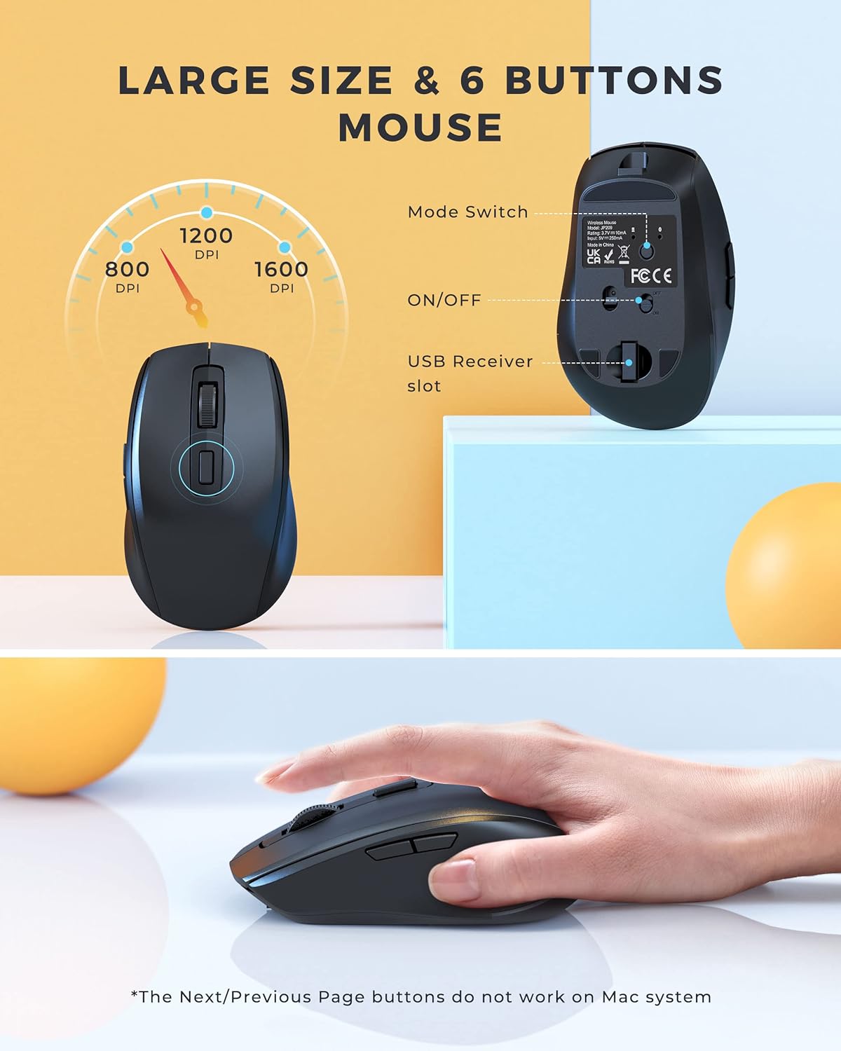 PEIOUS Bluetooth Keyboard and Mouse Compatible for Mac and Windows, Rechargeable Multi Device Keyboard Mouse with Phone Holder, Full Size Quiet Wireless Keyboard for Mac, MacBook, Windows, Black