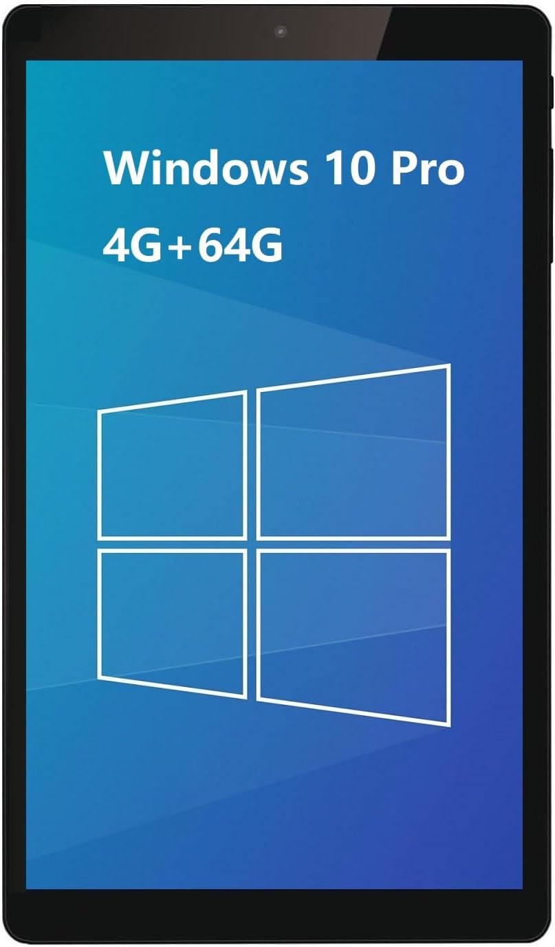 8 Inch Windows 10 Pro Tablet PC, 4GB RAM 64GB ROM, 800x1280 IPS HD Touchscreen, Intel x5-Z8350 Quad-Core CPU Windows Tablet with TF Slot/WiFi/Bluetooth/USB Port/Dual Cameras (8IN 4G+64G)