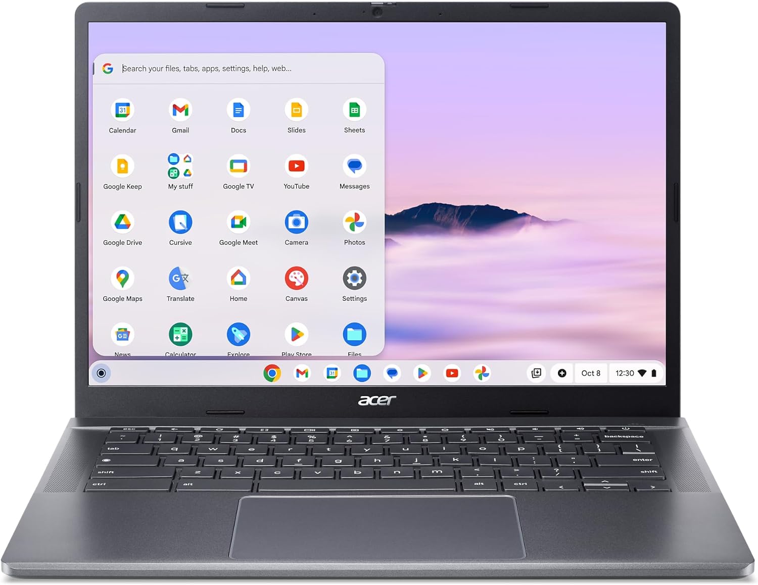 Acer Chromebook Plus 514 Laptop – 14 WUXGA 1920 x 1200 IPS Touch Display | AMD Ryzen 3 7320C | 8GB LPDDR5X | 128GB eMMC | Wi-Fi 6E | FHD Facial Auto Exposure Camera | Chrome OS | CB514-3HT-R8RB