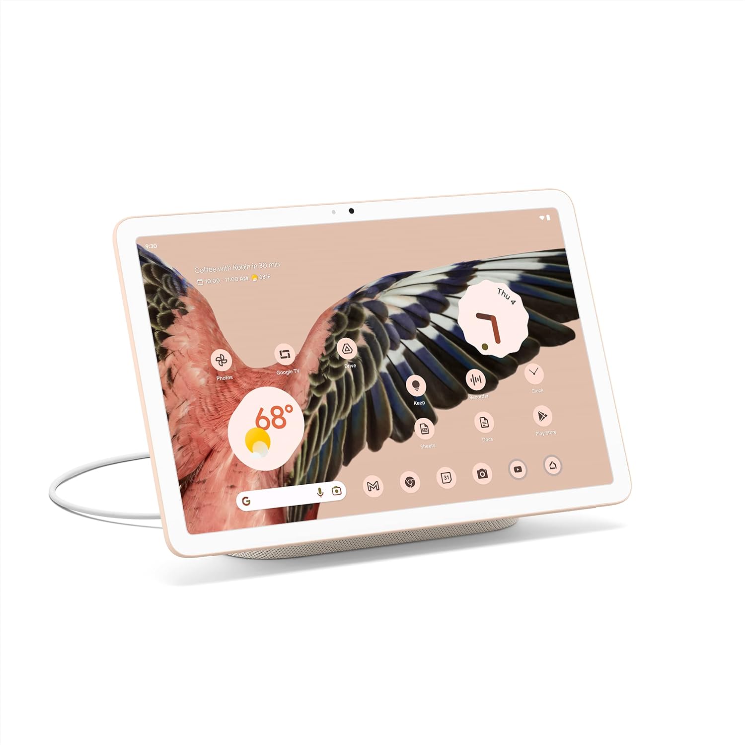 Google Pixel Tablet with Charging Speaker Dock - Android Tablet with 11-Inch Screen, Smart Home Controls, and Long-Lasting Battery - Hazel/Hazel - 256 GB
