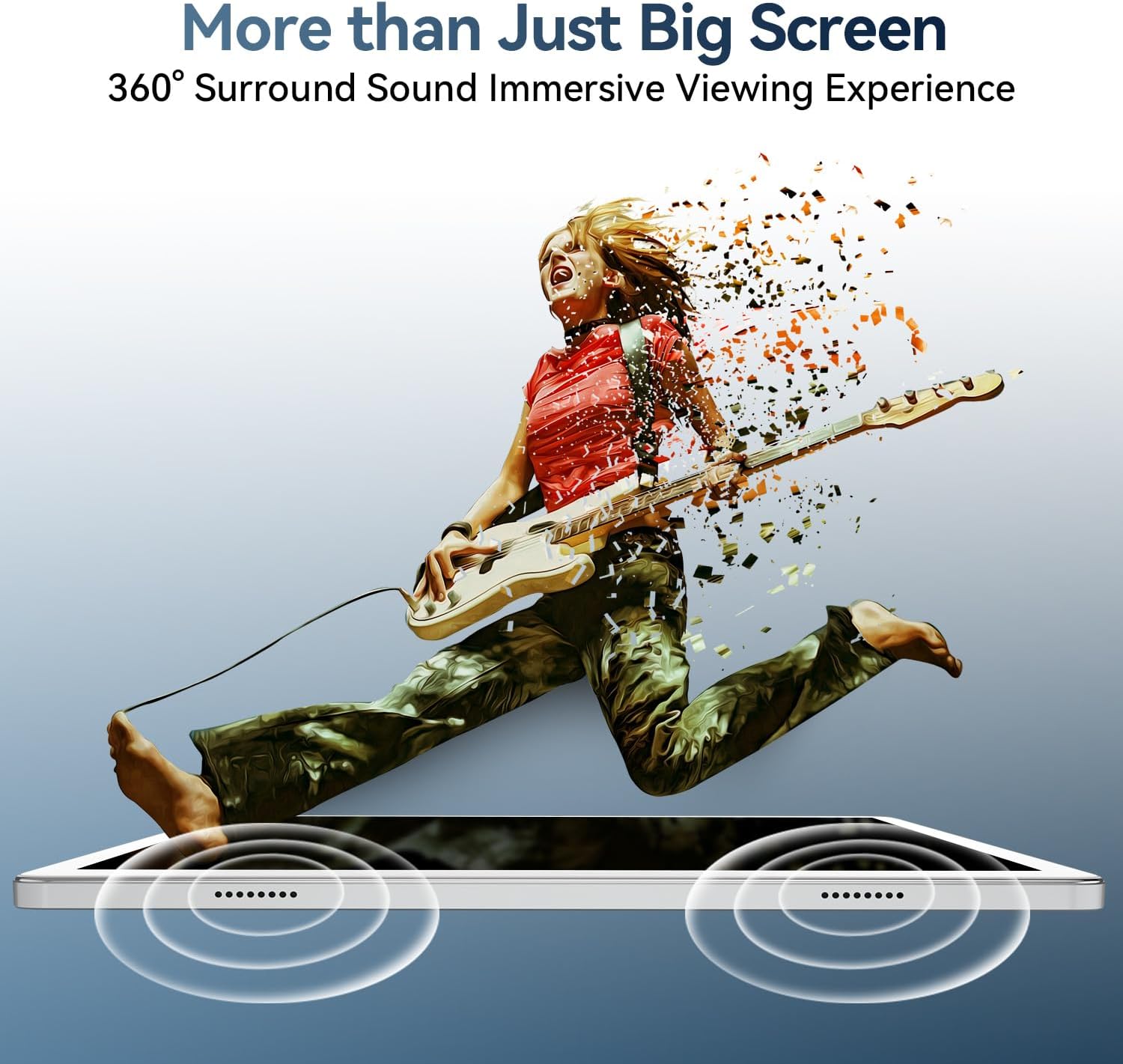 Tablet 2024 Newest Android Tablet 10 inch, Octa-Core 5G WiFi Tablet with Keyboard, 128GB + 4GB + 1TB Expandable Storage, Large Touch-Screen Tablet, 13MP Dual Camera/Bluetooth/GPS/HD Display/Mouse/Case
