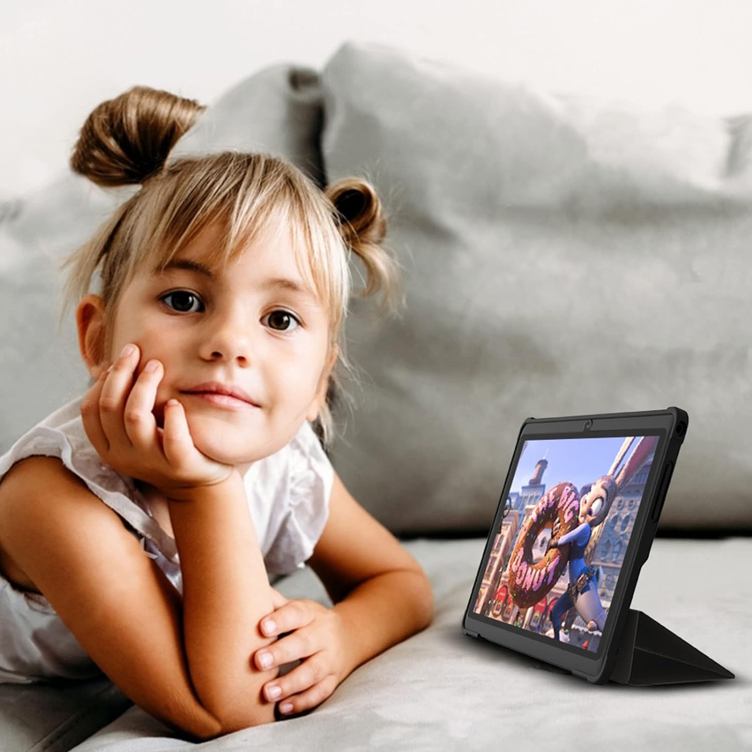 VOLENTEX Tablet 7 Inch Android 11 32GB Storage (Expandable 128GB) 2GB RAM , Quad Core Processor Tablet PC, Dual Camera, WiFi, Type C, Include Leather Case (Black)