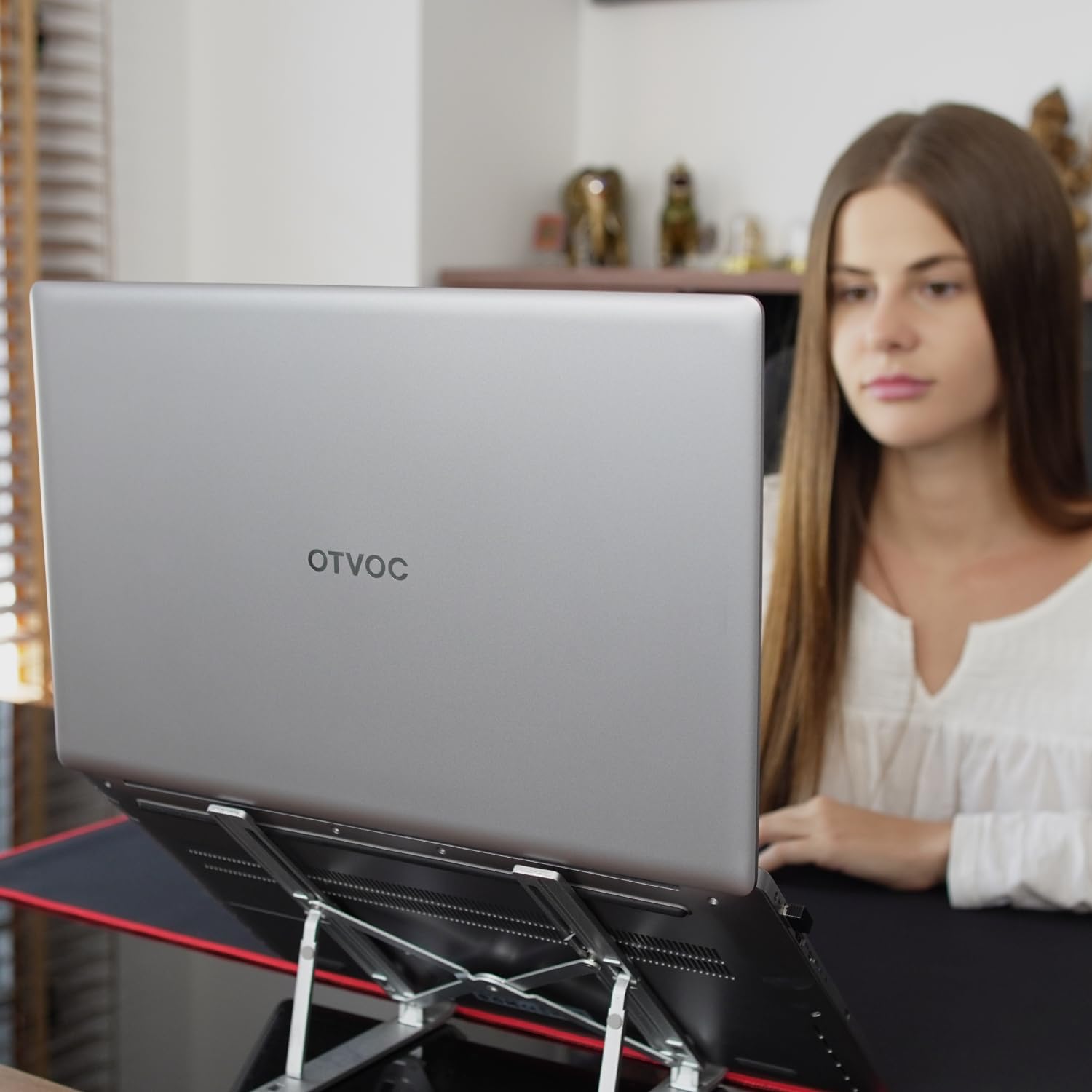 OTVOC Laptop 15.6 inch Windows 11, VocBook 15 Pro, Celeron N5105, Up to 2.9GHz, 16GB Dual Channel RAM, 512GB NVME SSD, FHD IPS, 2.0MP, 2.4G+5G WiFi, BT 5.0, Type-C, HDMI, RJ45, HDD, Silver
